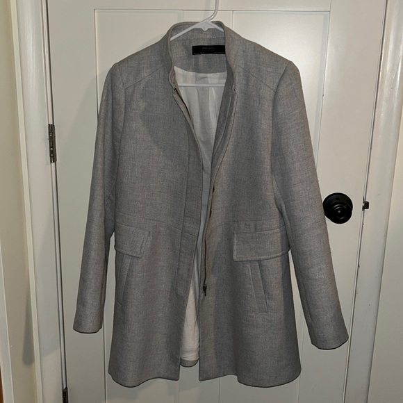 Zara Jackets & Coats Zara Grey Overcoat Poshmark